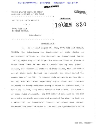 United States v. Tova Noel and Michael Thomas preview