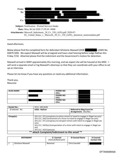 Federal Bureau of Prisons Register — Ghislaine Maxwell (No. 02879-509) preview