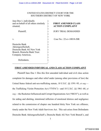 Jane Doe 1 v. Deutsche Bank Aktiengesellschaft et al. preview