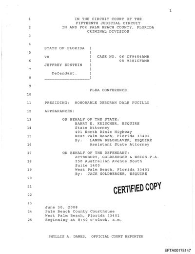 State of Florida v. Jeffrey E. Epstein — Palm Beach County Case No. 50-2008-CF-009381-AXX-MB preview