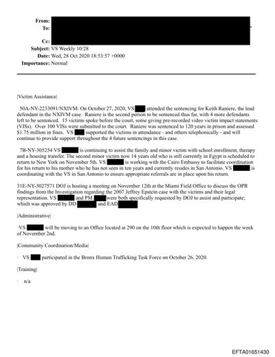 NXIVM Sex-Cult Prosecution — FBI New York C-20 Context File (50A-NY-2233091) preview