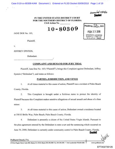 Victim Civil (S.D. Fla.) — 10-cv-80309 preview